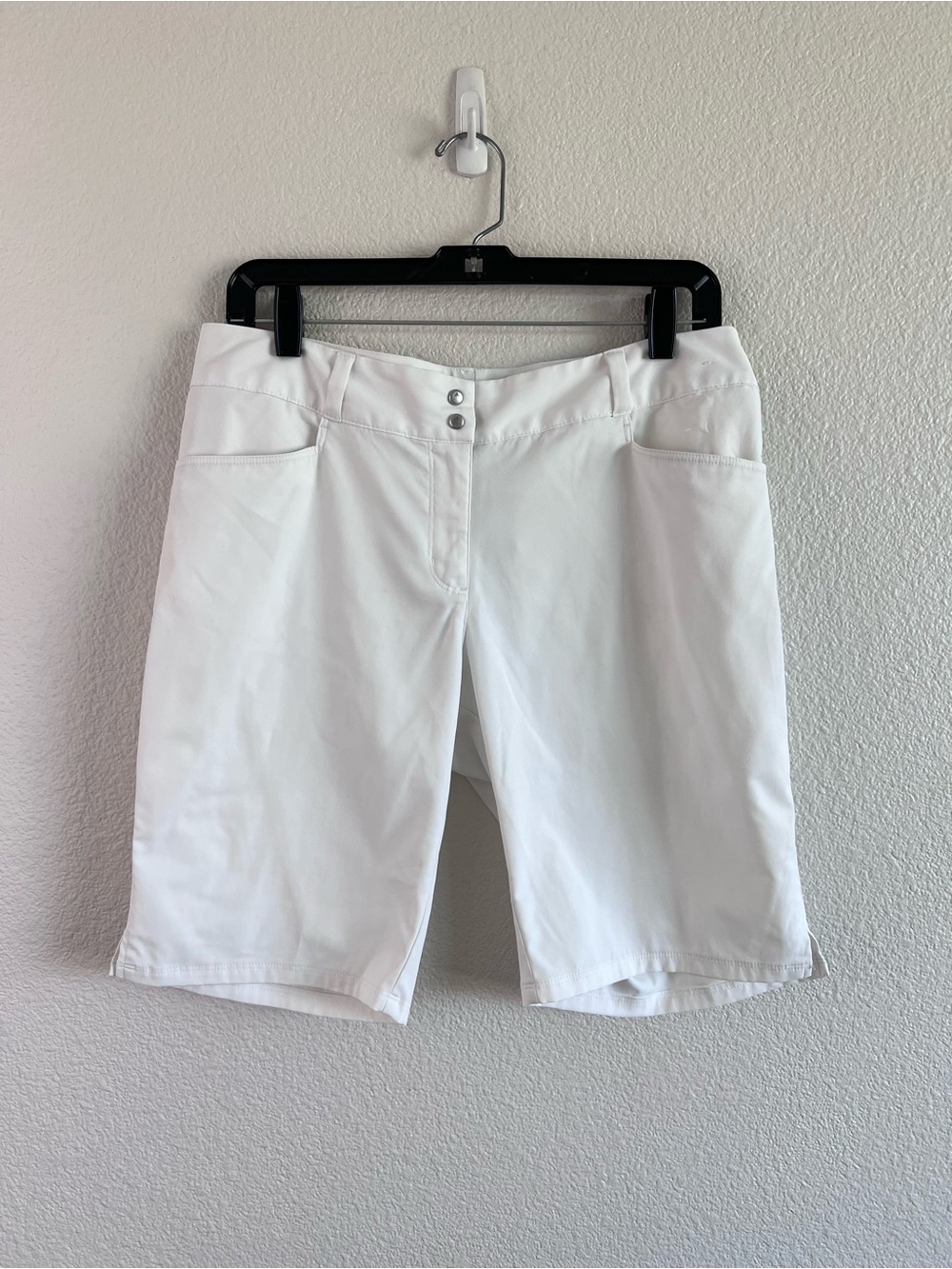 Adidas Women's Essentials Bermuda Golf Shorts White 10